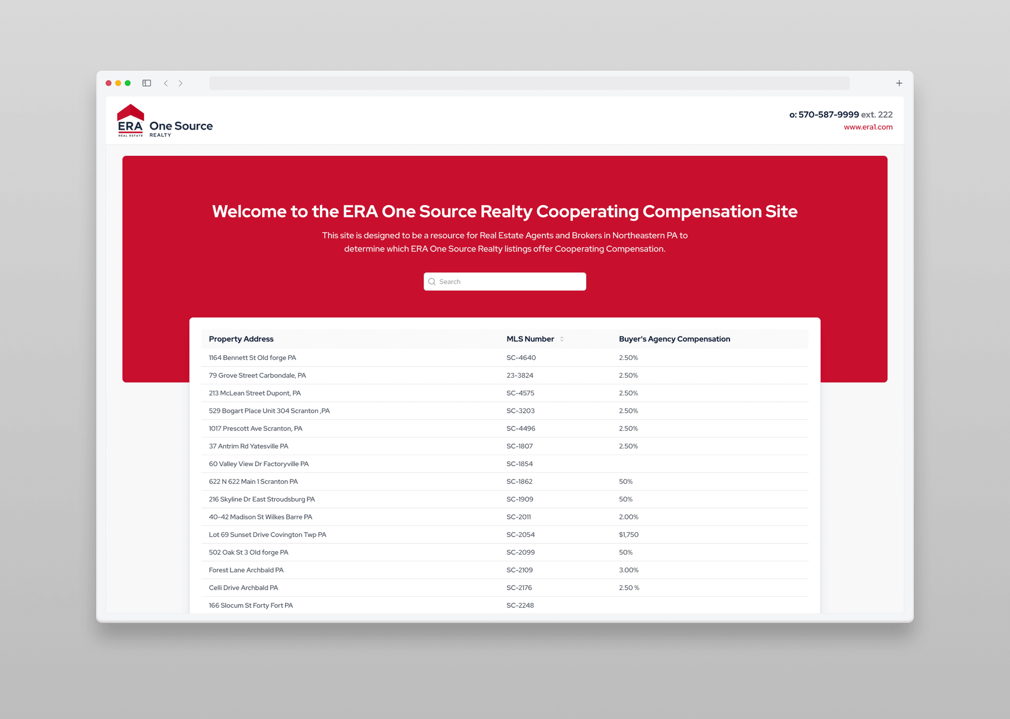 ERA One Source Realty Cooperating Compensation Microsite