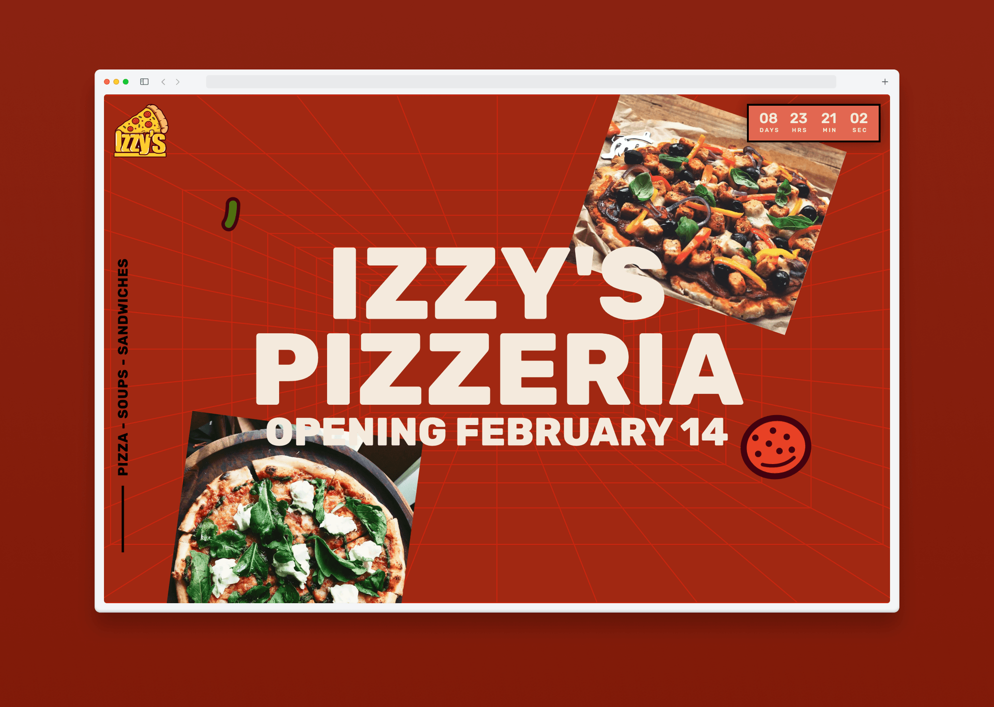 Izzy's Pizzeria Marketing Site